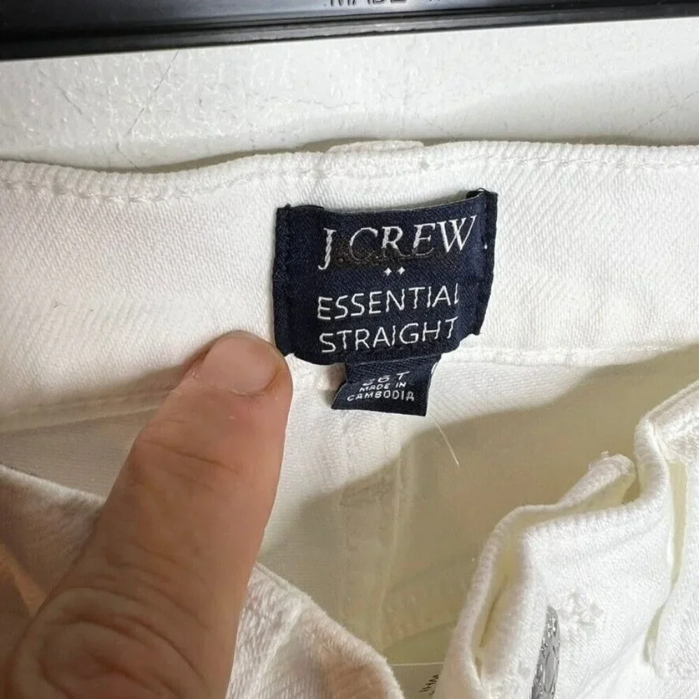 J.Crew $118 Tall essential straight white jean in all-day stretch Size T26 BX521 - Picture 4 of 6